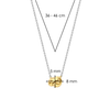 TI SENTO - Milano Gold Plated twisted rings necklace