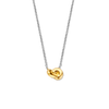 TI SENTO - Milano Gold Plated twisted rings necklace