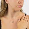Diamonfire Teardrop Shaped Diamonfire Zirconia Ring With Pave Shoulders
