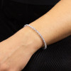 Diamonfire Baguette and Round Cut Zirconia Bracelet