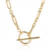 9ct Yellow Gold Classic Link Necklace with T-bar
