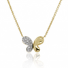 9ct Yellow & White Gold Diamond Butterfly Pendant Necklace