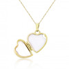 9ct Yellow Gold Diamond Heart Locket Necklace