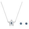 Swarovski Stella set Mixed cuts, Star, Blue, Rhodium plated