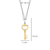 TI SENTO - Milano Gold Plated Key Pendant