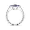 18 ct white gold sapphire diamond clover ring