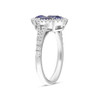 18 ct white gold sapphire diamond clover ring