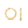 9ct Yellow Gold Diamond Hoops