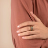 Les Georgettes Liens ring 12 mm Rose gold finish