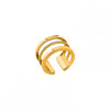 Les Georgettes Paralleles ring 12 mm Gold finish