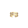 Les Georgettes Liens ring 8 mm Gold finish