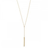 9ct Yellow Gold Plain Bar Lariat Necklace