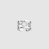 Les Georgettes Losange ring 12 mm Silver finish