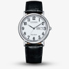 Mens Eco Drive White Dial Black Strap Watch