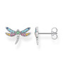 Multicoloured dragon fly studs