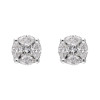 FEU DIAMONDS 18ct White Gold Diamond Stud Earriings