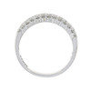 Platinum Diamond 40 stone 3 row claw eternity ring