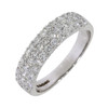 Platinum Diamond 40 stone 3 row claw eternity ring