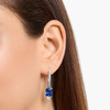 Hoop earrings with blue stone