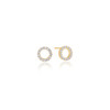 SIF Jakobs EARRINGS BIELLA UNO PICCOLO - 18K GOLD PLATED WITH WHITE ZIRCONIA