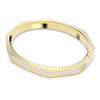 Dextera bangle Octagon shape, White, Gold-tone plated