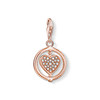 Charm pendant heart pavé rose gold