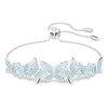 Lilia bracelet Butterfly, Blue, Rhodium plated