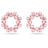 Swarovski Millenia hoop earrings Pear cut, Pink, Rose gold-tone plated