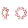 Swarovski Millenia hoop earrings Pear cut, Pink, Rose gold-tone plated