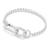 Swarovski Dextera bracelet Pavé, Mixed links, White, Rhodium plated