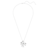 Swarovski Volta pendant Bow, Large, White, Rhodium plated