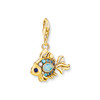 Charm pendant fish gold