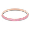 Stone bangle Pink, Rose gold-tone plated