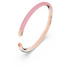 Stone bangle Pink, Rose gold-tone plated