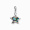 Charm pendant star mother-of-pearl turquoise