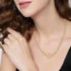 Ladies BOSS Zia Light Yellow Gold IP Chain Necklace