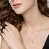 Ladies BOSS Clia Light Yellow Gold IP Crystal Necklace