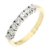 18ct Yellow Gold Diamond 0.50ct 7 stone claw eternity rings