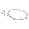 Mesmera bracelet Mixed cuts, Scattered design, White, Rhodium plated