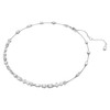 Mesmera necklace Mixed cuts, Scattered design, White, Rhodium plated