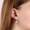 Tri-Stone Drop Earrings With Diamonfire Zirconia