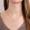 Trace Chain Station Necklace With Shell Pearl