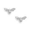 Lucky Bee Silver Bee Stud Earrings