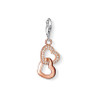 Sterling Silver Rose Gold Plated Heart Charm