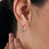 Ania Haie Silver Kyoto Opal Oval Huggie Hoop Earrings