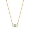 Gold Orb Amazonite Link Necklace