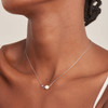 Silver Pearl Link Chain Necklace