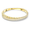 Rota bangle Mixed cuts, White, Gold-tone plated