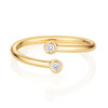 9CT Yellow Gold Diamond Bezel Set Two Stone Ring