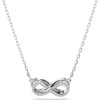 Hyperbola pendant, Pavé, Infinity, White, Rhodium plated